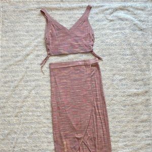 BCBG Crop Top & High Low Skirt Set